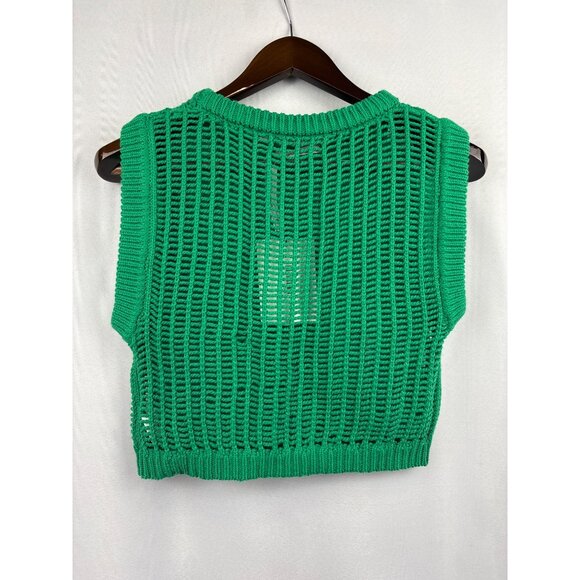 Women’s Dèluc. XS Emerald Green Knit Vest - Picture 3 of 5